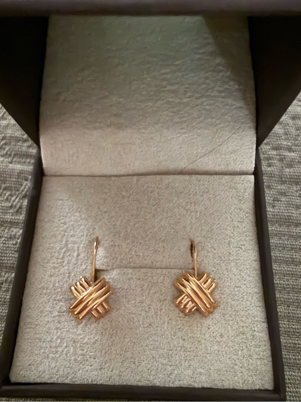 Delicate 14KT Gold Woven Knot Drop Earrings